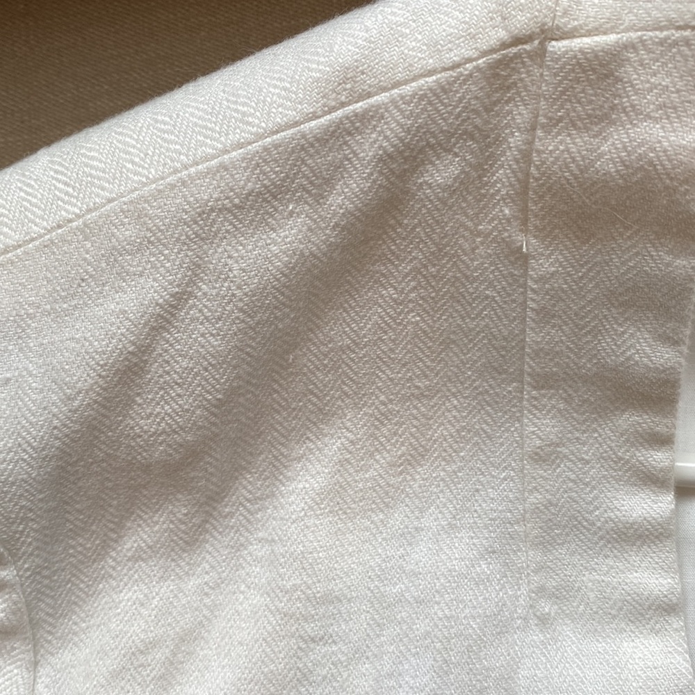 LOFT White Linen Jacket NEW Size 6 - Picture 8 of 10